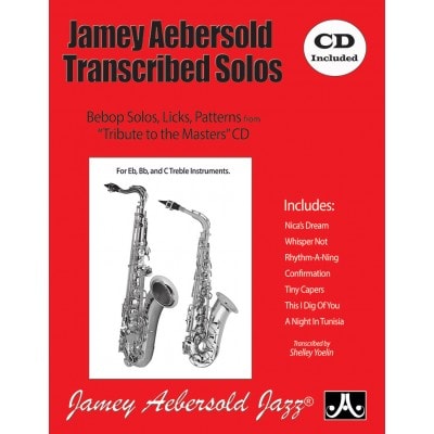 JAMEY AEBERSOLD TRANSCRIBED SOLOS + CD - ALL INSTRUMENTS