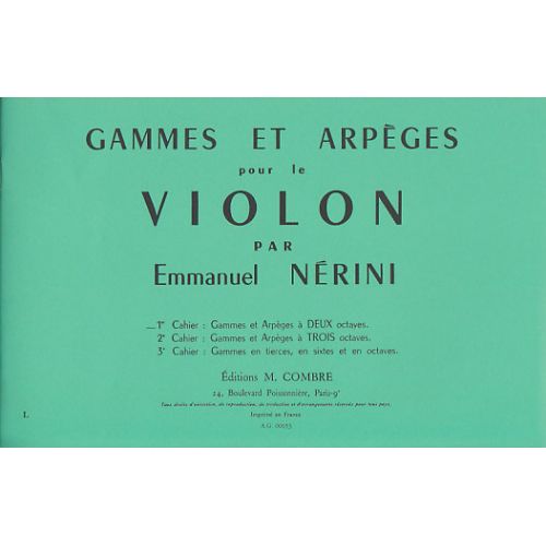  Nerini Emmanuel - Gammes Et Arpeges Vol.1 - Violon