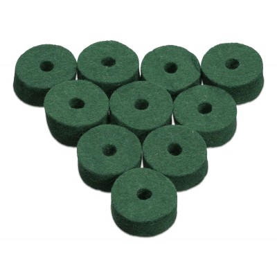 AWFGRN PACK CYMBAL GREEN FELTS X10