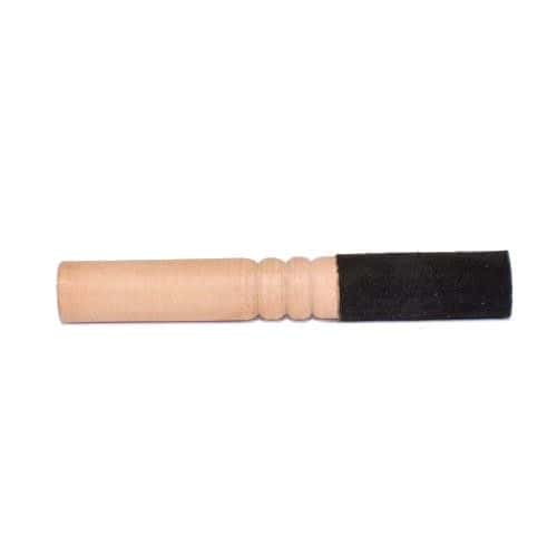 A-AKS940 - MALLET FOR SINGING BOWL, LEATHER/WOOD 2CM, L 18CM