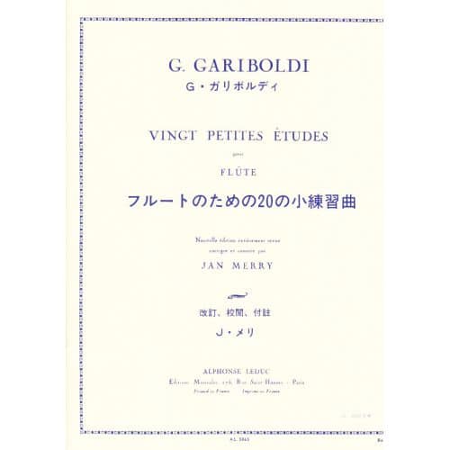 GARIBOLDI G. - 20 PETITES ETUDES - FLUTE