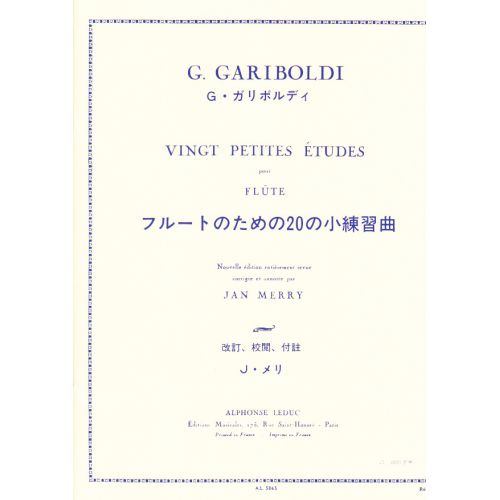 LEDUC GARIBOLDI G. - 20 PETITES ETUDES - FLUTE