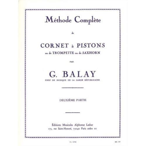 BALAY - METHODE COMPLETE DE CORNET A PISTONS VOL.2