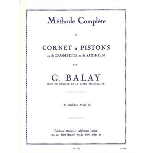 BALAY - METHODE COMPLETE DE CORNET A PISTONS VOL.2
