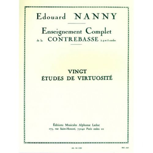 NANNY EDOUARD - 20 ETUDES DE VIRTUOSITE