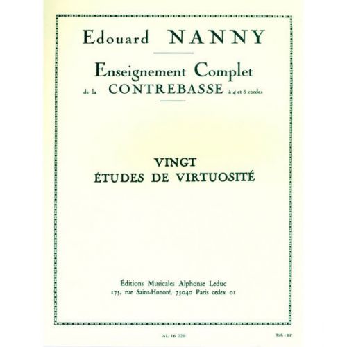 LEDUC NANNY EDOUARD - 20 ETUDES DE VIRTUOSITE