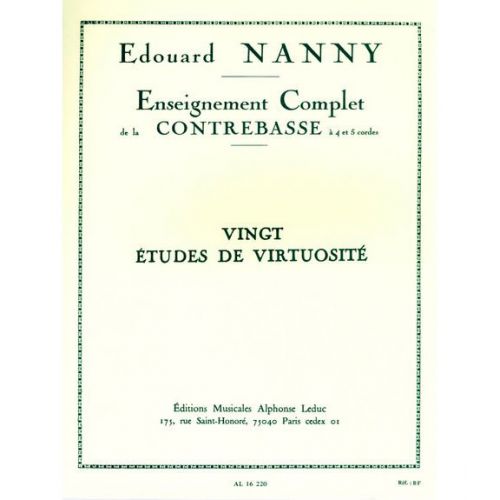 LEDUC Nanny Edouard - 20 Etudes De Virtuosite