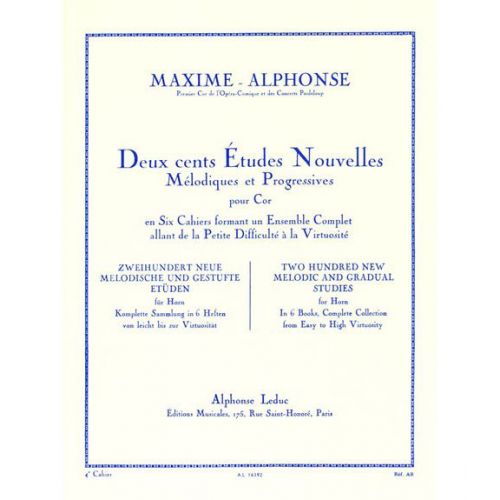 LEDUC MAXIME-alphonse - 200 Etudes Nouvelles Vol.4 - Cor