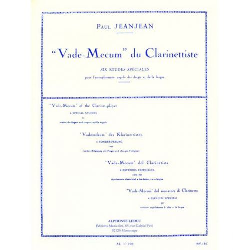 LEDUC JEANJEAN - VADEMECUM DU CLARINETTISTE - ETUDES
