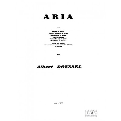 ROUSSEL A. - ARIA - HAUTBOIS ET PIANO 