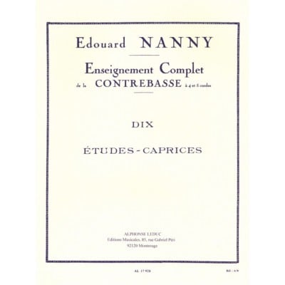 NANNY EDOUARD - 10 ETUDES CAPRICES - CONTREBASSE