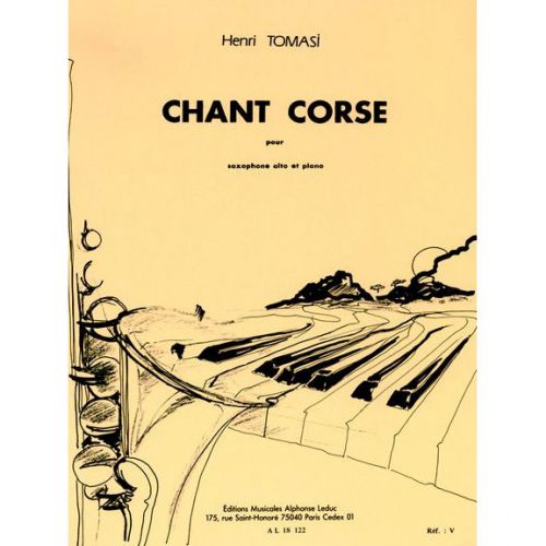 TOMASI H. - CHANT CORSE - SAXOPHONE ALTO ET PIANO