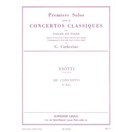 VIOTTI - SOLO DE CONCERT N° 23 - VIOLON,PIANO