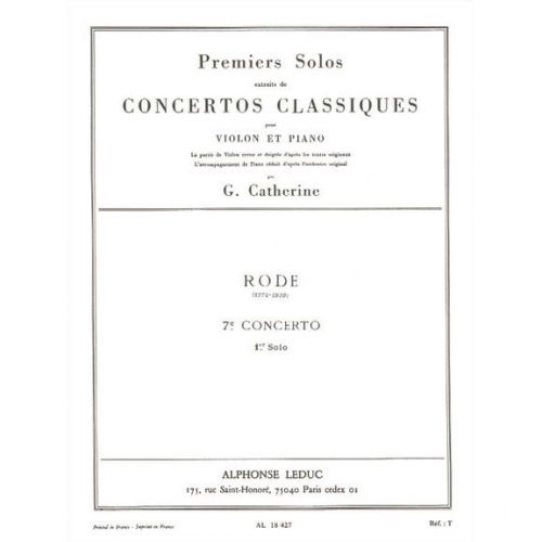 RODE/CATHERINE - PREMIER SOLO DU CONCERTO N° 7 - VIOLON