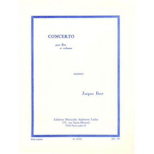 IBERT JACQUES - CONCERTO POUR FLUTE