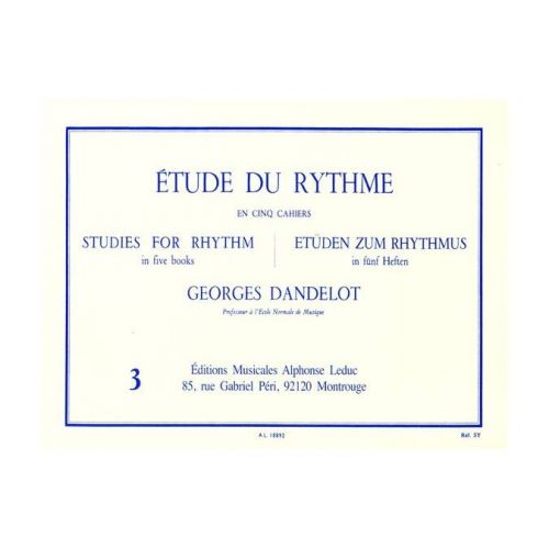 DANDELOT GEORGES - ETUDE DU RYTHME VOL.3