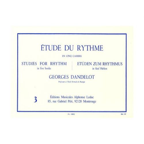Dandelot Georges - Etude Du Rythme Vol.3