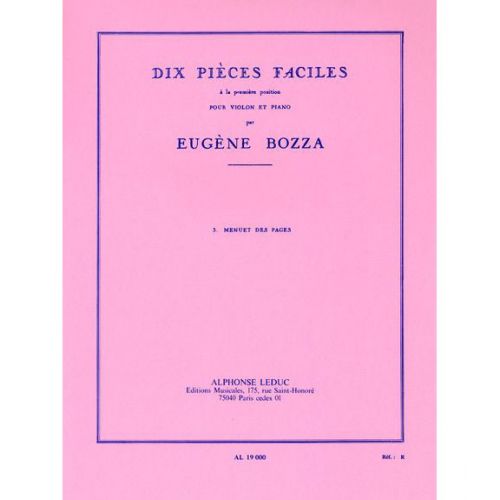 LEDUC BOZZA EUGENE - MENUET DES PAGES - VIOLON