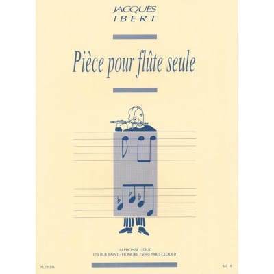  Ibert J. - Piece Pour Flute Traversiere Seule