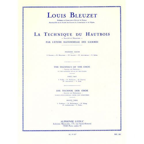 LEDUC BLEUZET L. - TECHNIQUE DU HAUTBOIS PAR L