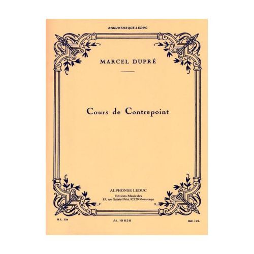 DUPRE MARCEL - COURS DE CONTREPOINT