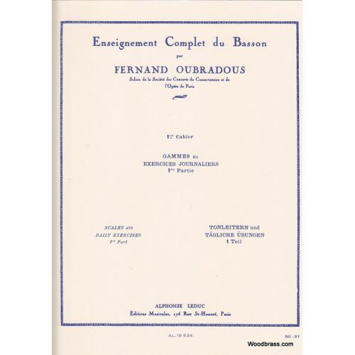 OUBRADOUS - ENSEIGNEMENT COMPLET DU BASSON VOL.1