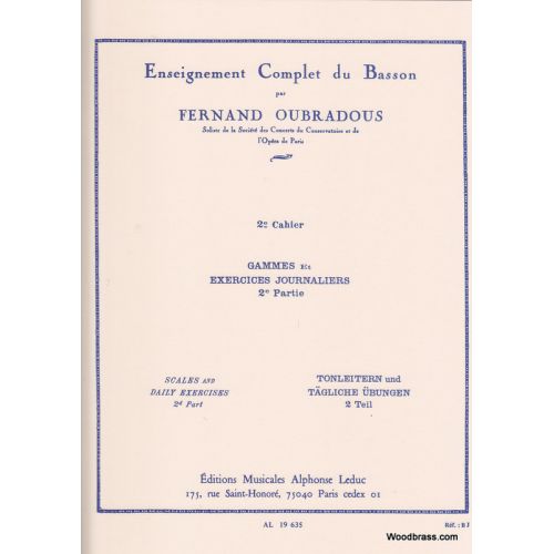 LEDUC OUBRADOUS - ENSEIGNEMENT COMPLET DU BASSON VOL.2