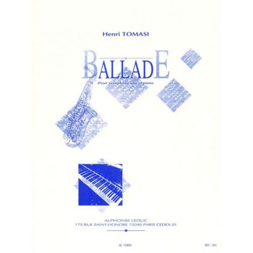 LEDUC Tomasi Henri - Ballade - Saxophone, Piano