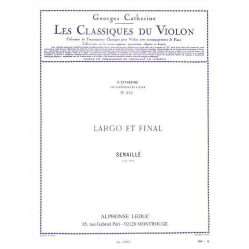 SENAILLE J.B. - LARGO ET FINAL -VIOLON