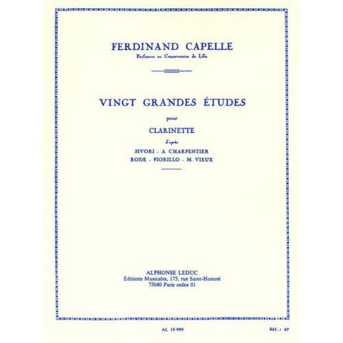 CAPELLE FERDINAND - 20 GRANDES ETUDES - CLARINETTE