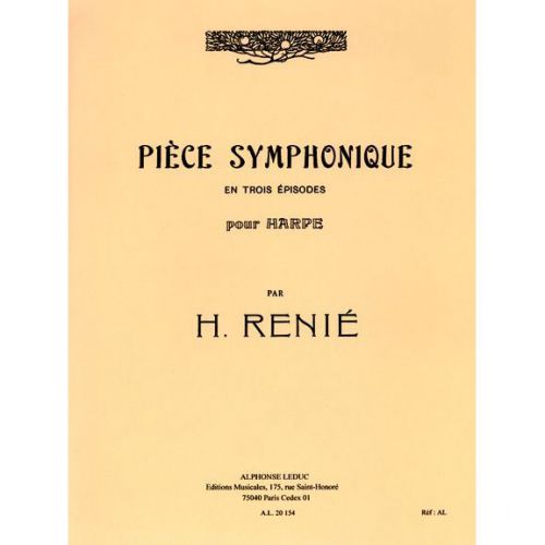 RENIE H. - PIECES SYMPHONIQUE EN TROIS EPISODES - HARPE