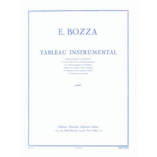 BOZZA E. - TABLEAU INSTRUMENTAL