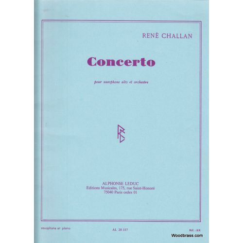 CHALLAN HENRI - CONCERTO POUR SAXOPHONE ALTO & ORCHESTRE