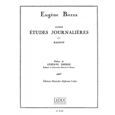 LEDUC BOZZA EUGENE - 15 ETUDES JOURNALIERES POUR BASSON