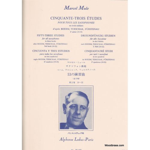 MULE M. - 53 ETUDES D APRES BOEHM,TERSCHACK ET FURSTENAU VOL. 2 - SAXOPHONE 
