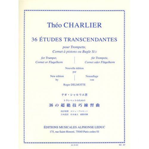 LEDUC CHARLIER THEO - 36 ETUDES TRANSCENDANTES POUR TROMPETTE