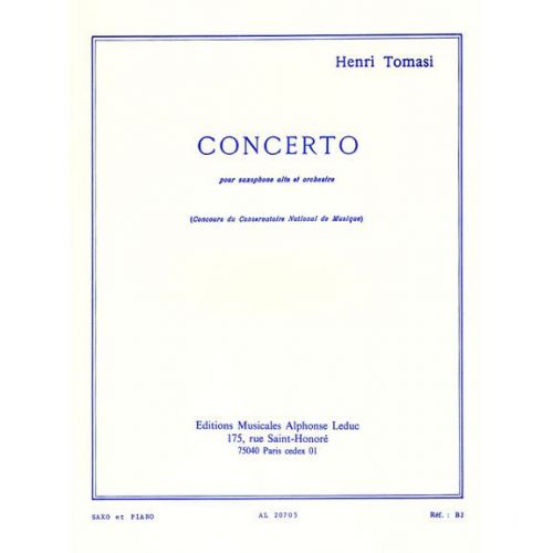 Tomasi Henri - Concerto Pour Saxophone Alto et Orchestre
