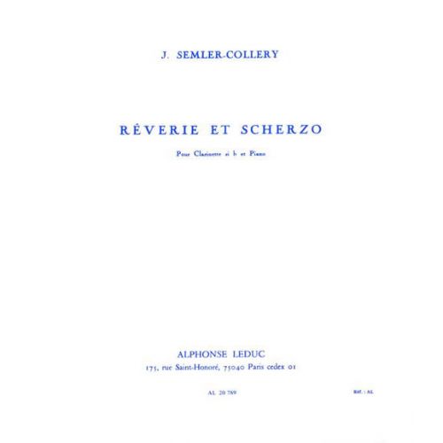 LEDUC SEMLER-collery Jules - Reverie et Scherzo - Clarinette et Piano