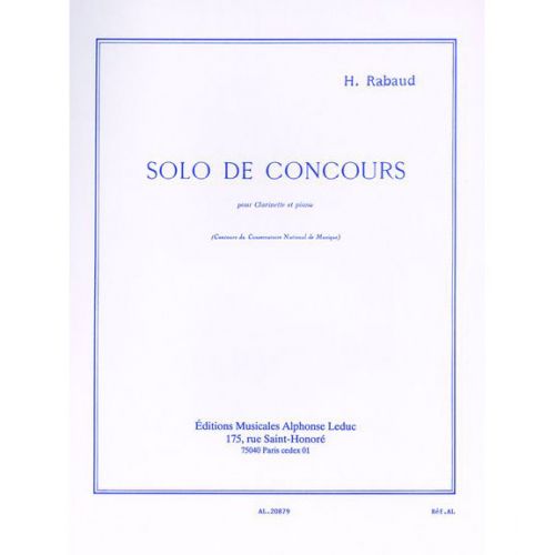 RABAUD H. - SOLO DE CONCOURS 