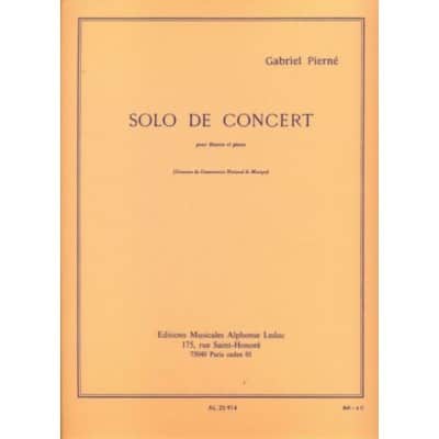 LEDUC PIERNE GABRIEL - SOLO DE CONCERT - BASSON & PIANO