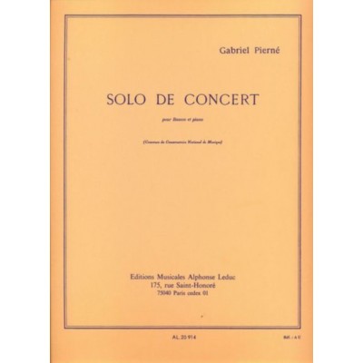 PIERNE GABRIEL - SOLO DE CONCERT - BASSON & PIANO