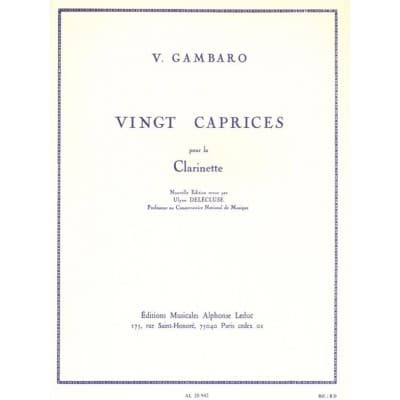 LEDUC GAMBARO V. - 20 CAPRICES - CLARINETTE