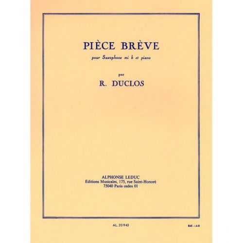 LEDUC Duclos R. - Piece Breve - Saxophone Mib et Piano