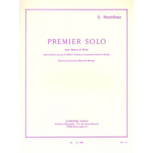  Bourdeau - Solo N 1 - Basson Et Piano  