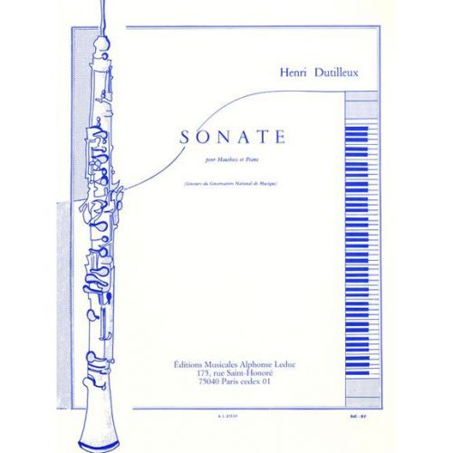 DUTILLEUX H. - SONATE - HAUTBOIS ET PIANO 