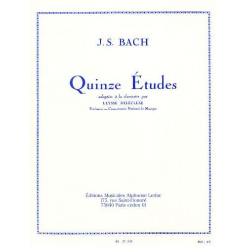 LEDUC BACH J.S./DELECLUSE - 15 ETUDES - CLARINETTE