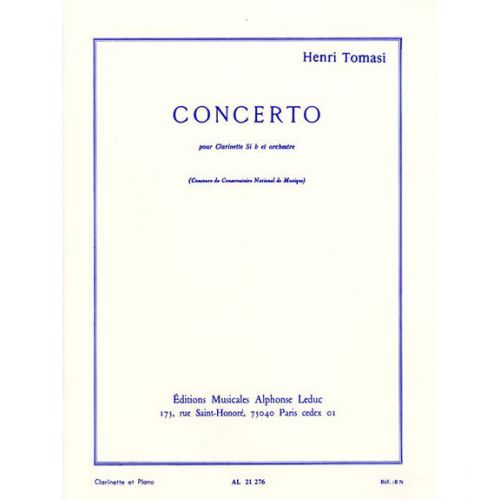 LEDUC Tomasi H. - Concerto - Clarinette et Piano