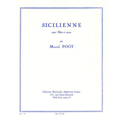 LEDUC POOT MARCEL - SICILIENNE - FLUTE ET PIANO