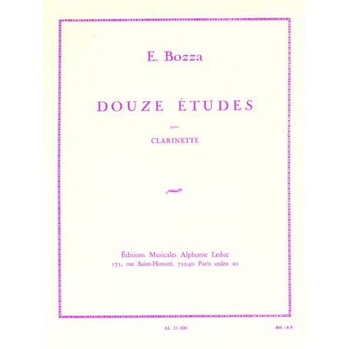 LEDUC BOZZA EUGENE - DOUZE ETUDES POUR CLARINETTE