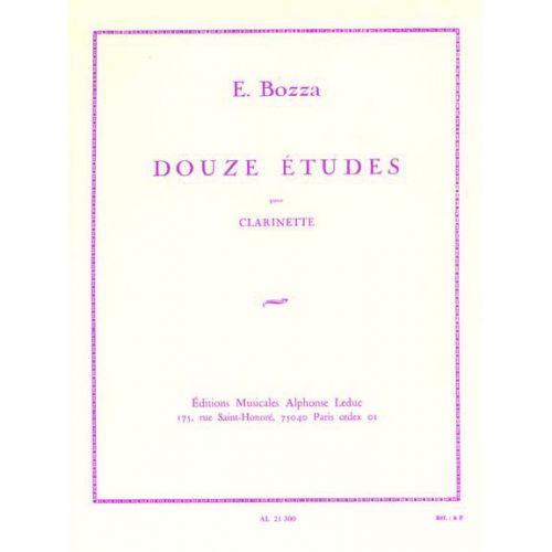 BOZZA EUGENE - DOUZE ETUDES POUR CLARINETTE